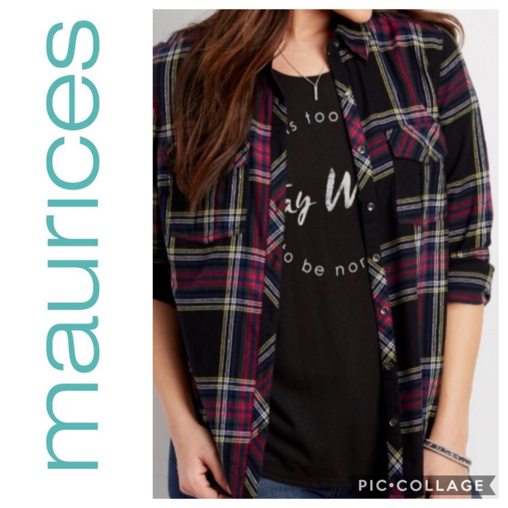MAURICES flannel button up